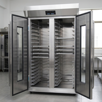 Étuve de fermentation électrique 128 plateaux, en acier inoxydable, commande tactile, 220V, pour la production de pain en boulangerie commerciale