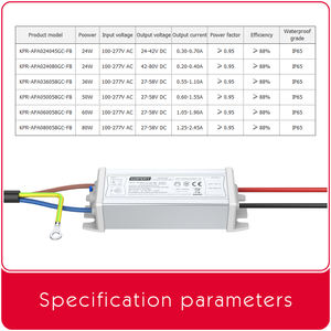 Kopery جودة عالية للماء بقيادة قطاع امدادات الطاقة 36 واط 58 فولت انتاج الطاقة متنوعة خرج تيار متردد واحد لانارة الشارع - Product Image 3