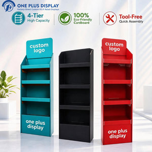 Expositor de Cartón Corrugado de 4 Niveles Personalizado, Estante Plegable de Papel para Exhibición de Snacks, Papas Fritas, Dulces, POP, POS en Comercios Minoristas - Product Image 1