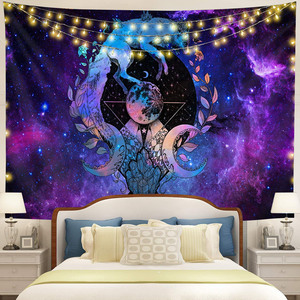 Wholesale Abstract Hippie Psychedelic Wall Hanging Moon Wolf Psychedelic Tapestry Wall Hanging Home Decoration - Product Image 6