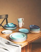 Ensemble de 6 assiettes rondes en porcelaine, assiettes en céramique de 10 pouces, lavables au lave-vaisselle, au four et au micro-ondes, couleurs assorties et fraîches
