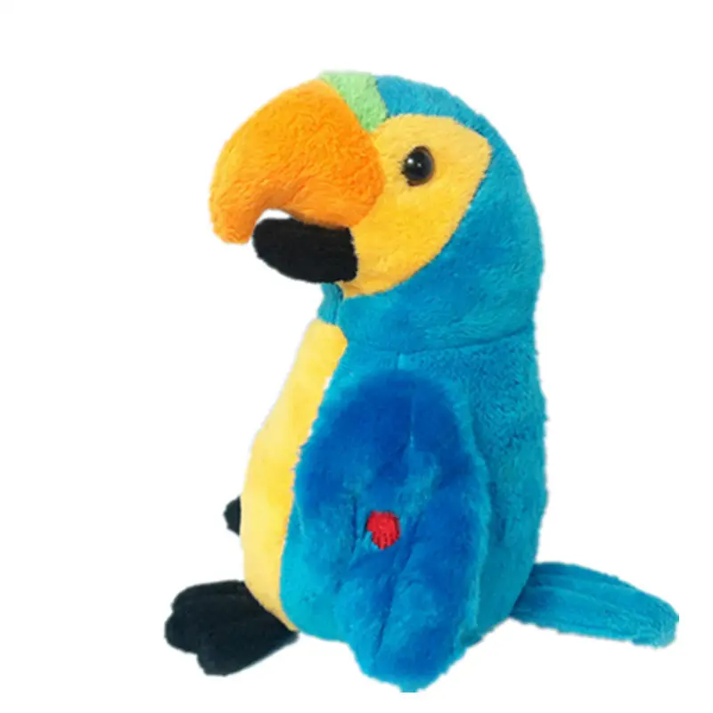 ממולא בעלי החיים בובת פלאפי ציפור ממולא תוכי צעצועי ציפור צעצוע קטיפה כחול תוכי צעצוע לילדים יום הולדת לילדים יום