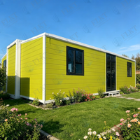 FLKT Maison conteneur préfabriquée de luxe de 20 pieds, mobile, extensible, résistante aux intempéries et ignifuge, avec salle de bain et salon