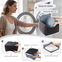 Coussin de siège auto pour chien, souple, pour chiens de taille moyenne à grande jusqu'à 55 lb, lavable, avec laisse de sécurité pour SUV/MPV