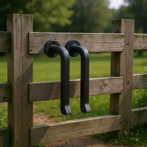 Poignées de porte de grange rustiques en acier au carbone robuste de 9 pouces, poignées de portail de jardin - Product Image 2