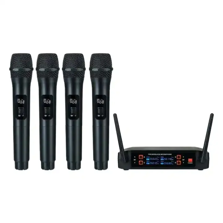 4-Kanal-Wireless-In-Ear-Monitorsystem UHF-Stereo-IEM-System Stage Karaoke-Funk mikrofon-Empfänger karte