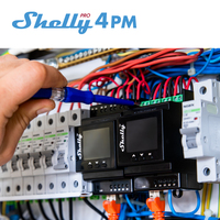 Shelly Pro 4PM DIN Rail Smart Energy Meter 4 Gang Wifi Smart Light Switch Hidden DIY Relay Module.