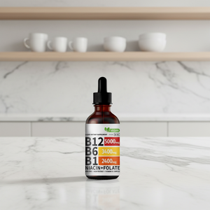 Gotas Veganas de Alta Potencia con Complejo <span class=keywords><strong>B</strong></span> de Folato, Líquido Oral 2*60ml, Sin GMO, Sabor Frambuesa, Probado en Laboratorio, Apoyo Energético y Cerebral para Adultos - Product Image 2