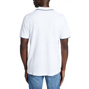 Polo para Hombre Antiarrugas de Punto Piqué, Mezcla de Algodón/Poliéster, 220 GSM, Venta al por Mayor, MOQ Bajo, OEM, Logotipo Personalizado, Marca - Product Image 4