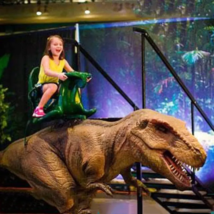 Kids Attraction Riding Dinosaur liifesize Animatronic Walking Dinosaur