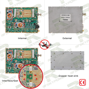 เครื่องขยายสัญญาณ RF แบบ Linear Broadband GaN กำลังสูง 100W 300-1200MHz คลื่นความถี่ L-Band ครอบคลุมเต็มย่าน ป้องกัน UAV ประสิทธิภาพสูง 100w 300MHz-1200MHz 100W - Product Image 1