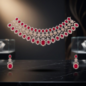Women's Zinc Alloy Geometric Short Zircon <b>Necklace</b> 184479 with Dazzling Zircon Stones for Elegant Wedding - Product Image 3