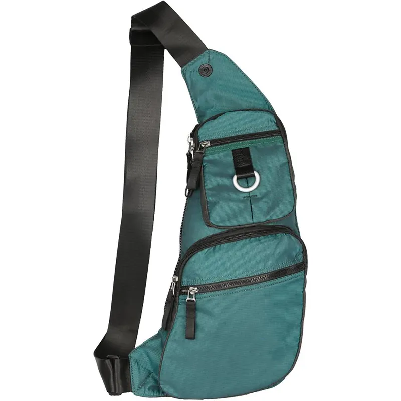 Large Lake Blue Sling Bag Crossbody Shoulder Chest Back Pack Anti Theft Travel Bags Daypack