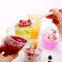 Gobelet à boba de 16 oz, imprimé sur mesure, transparent, en plastique PET en forme de U, avec couvercle en dôme, sans BPA