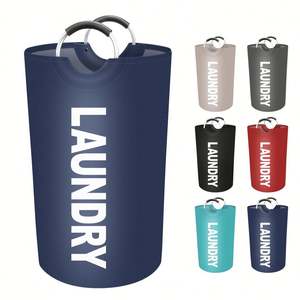 Oxford Laundry Basket 90L Storage Basket Dirty Clothes <b>Hampers</b> with Handles Bathroom Clothes Storage <b>Box</b> - Product Image 6