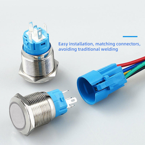 Roestvrijstalen Kortstondige Drukknop Schakelaar Ip65 Nominale Led Verlicht 3a 24V/220V Voor Industriële En Automotive Toepassingen - Product Image 5