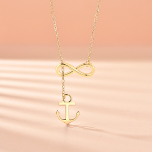 Collier Infinity Collier Ancre Eternelle <span class=keywords><strong>Féminin</strong></span> Cent Infinity Ancre Clavicule Chaîne - Product Image 2