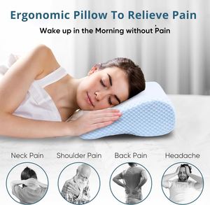 Contour Memory <b>Foam</b> Pillow Orthopedic Sleeping Pillows Ergonomic Cervical Pillow <b>for</b> Neck Pain - Product Image 2