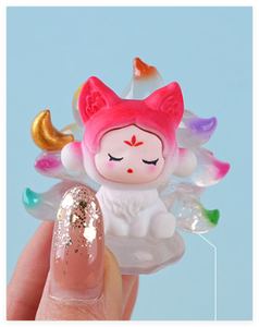 Petite figurine cadeau, statues en résine d'anime, artisanat, figurine de renard, sculpture de dessin animé, <span class=keywords><strong>petit</strong></span> animal, ornements de <span class=keywords><strong>jardin</strong></span>, décoration de gâteau - Product Image 4