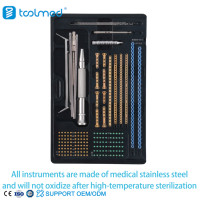 Penjualan langsung pabrik 2025 Kit instrumen dokter hewan bedah ortopedi Mini kualitas tinggi Set instrumen pelat pengunci 1.6mm
