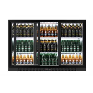 Réfrigérateur à bière sous le comptoir de <span class=keywords><strong>bar</strong></span>, refroidissement par air, capacité de 304 L, <span class=keywords><strong>3</strong></span> <span class=keywords><strong>portes</strong></span> <span class=keywords><strong>coulissantes</strong></span>, alimentation électrique, montage au sol - Product Image 2