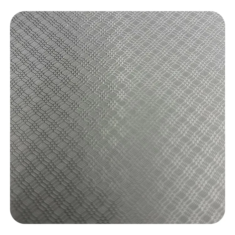 Tecido jacquard metálico preto prata 200X260 Tecido jacquard de diamante triplo corte Tecido para bagagem