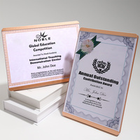 Noble Sublimation Cadre en bois Ébauches Récompenses personnalisées Plaque Design Plaque en bois