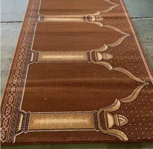 Customized Luxury 3D Red Nylon Jacquard Prayer Carpet Roll Soft Tufted Muslims Floor Rugs Machine Made Printed Mosque for Home - Product Image 5