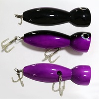 Umpan pancing Popper permainan besar kayu 15cm 18cm kustom pabrik Weihai dengan kait