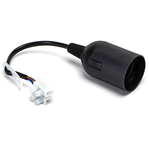 Portalampada E27 in plastica nera con morsettiera, set da 3, ideale per installazioni elettriche e progetti - Product Image 1