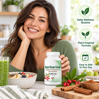240 Capsules de Berbérine pour Adultes en Stock Important avec Cannelle de Ceylan et Chrome OEM 3000mg Suppléments Herbales Pures Capsules de Berbérine