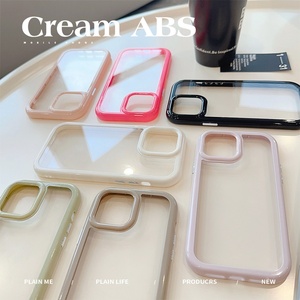 Funda para iPhone 17 Air, 16 Pro Max, 15, 13, 12, 11, 14, 17, <span class=keywords><strong>Color</strong></span> Crema, Resistente a Impactos, Acrílica, Simple, de Alta Gama, Rígida - Product Image 4
