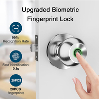 Serrure intelligente électronique miniature pour porte d'entrée, sécurité sans clé, empreinte digitale, Tuya