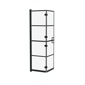 Cabina doccia pieghevole ESG 31,5x55,1 pollici con telaio in vetro temperato per bagni di piccole dimensioni - Product Image 1