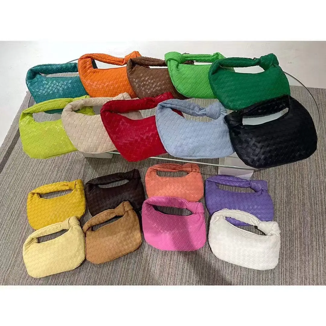 8833# Small latest Designer branded woven women shoulder hobo bag for ladies clutch bag in Guangzhou