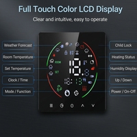 Nuevo Diseño de Termostato de Pared con Pantalla Táctil Programable, Ahorro de Energía, Control por WiFi con Aplicación Tuya, para Calefacción Eléctrica/de Piso/Caldera