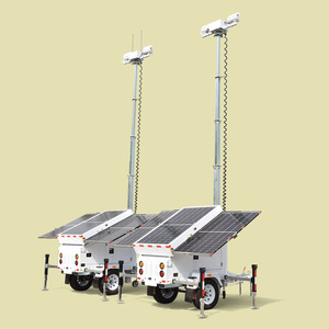 Portable <b>Mobile</b> Solar Light Tower Trailer 3 Panels With <b>Generator</b> UST-900S Solar Light Tower UST-900S - Product Image 5