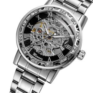 <span class=keywords><strong>Solo</strong></span> para B2B, Fábrica en China, Marca T-winner, Nuevo Reloj Mecánico de Esqueleto para Hombre, Más Vendido, Logotipo Personalizado, Correa de Acero Inoxidable - Product Image 5