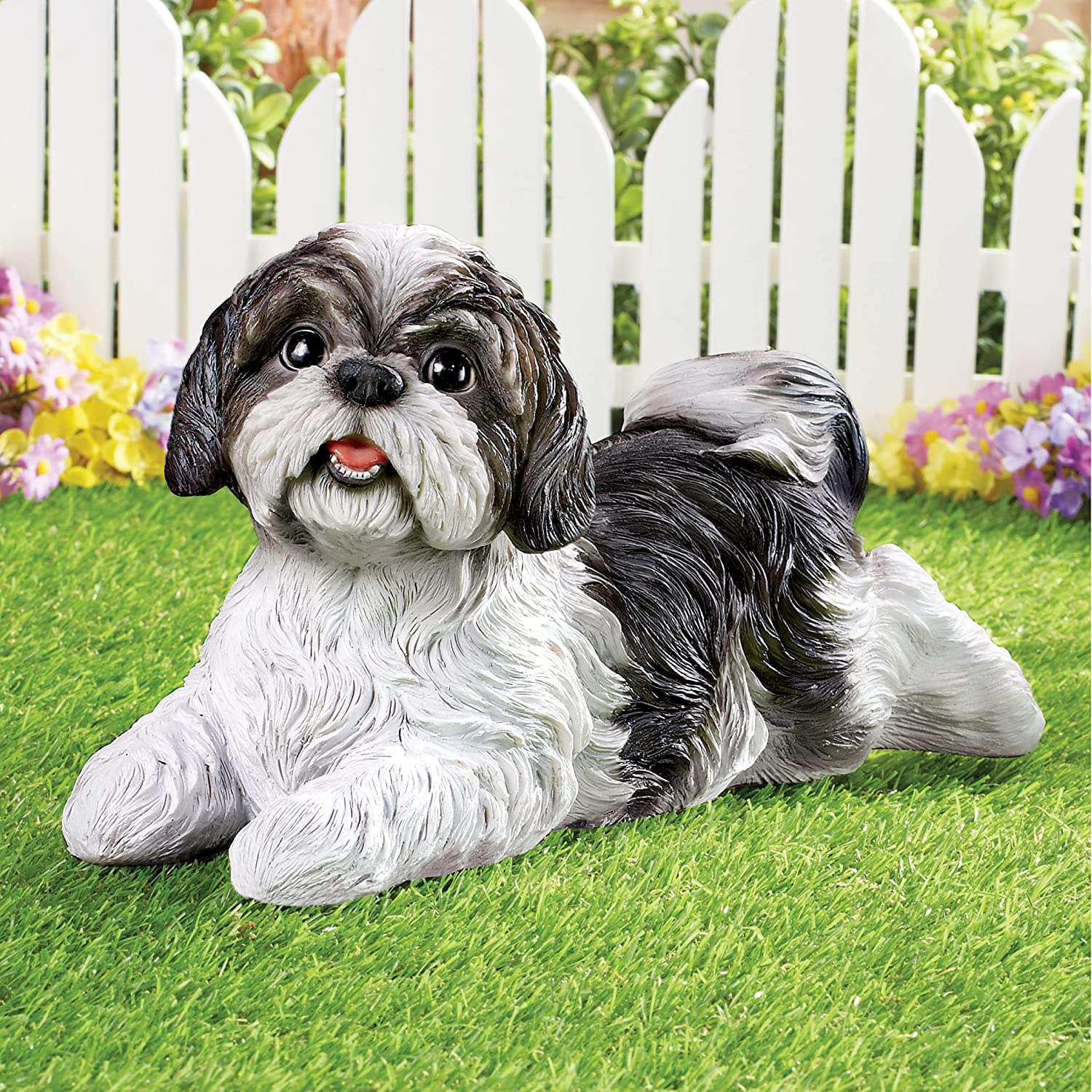実物大のシーズー犬の像 シーズーの庭の置物 庭の装飾用| Alibaba.com