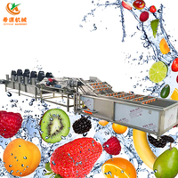 Industriële Fruit-En Groentewasmachine Met Motor Voor Het Schoonmaken Van Maïs En Water