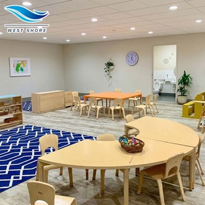 Ensemble <span class=keywords><strong>de</strong></span> meubles Montessori pour enfants, table et chaise en bois avec rangement pour la maternelle, la garderie et le centre d'apprentissage - Product Image 1