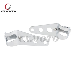 ขายึดไฟหน้ามอเตอร์ไซค์โครเมียมสไตล์เรโทร ขนาด 34 มม.-38 มม. สำหรับ Harley Cafe <span class=keywords><strong>Racer</strong></span> Chopper Bobber - Product Image 6