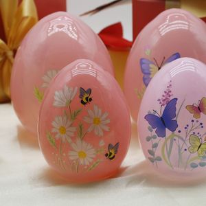 Spring 2024 New Easter Decorative 9*11.5cm Glass Ball with LED <b>Light</b> Table Decoration DIY Glass Ball - Product Image 3