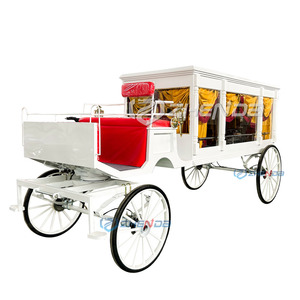 Latest Design Horse Drawn Funeral Hearse Coffin Buggy Motorcycle Funeral Cart Funeral Service Wagon - Product Image 1