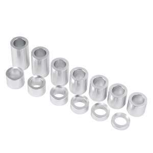 13-Piece Wheel <b>Spacers</b> 1 Inch Inner Diameter 1-1/2 Inch Outer Diameter For Harley Motorcycle Aluminum Silver Finish - Product Image 2