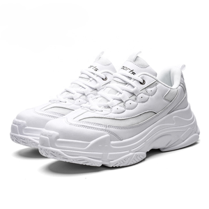 Chaussure mode hommes blanc baskets tout noir jeunes garçons grosses chaussures <span class=keywords><strong>Zapatillas</strong></span> Hombre décontracté papa chaussures pour un usage quotidien - Product Image 1