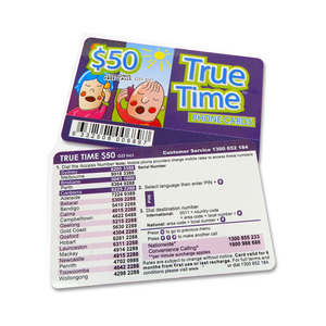 PVC/papel de impresión de papel recargable telecom tarjeta de prepago de top up <span class=keywords><strong>tarjetas</strong></span> de rascar - Product Image 4