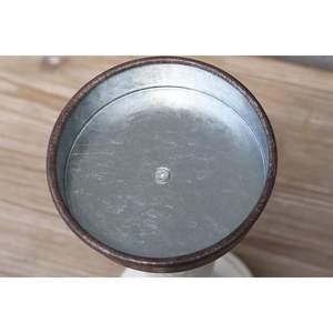 Porte-bougie en bois sculpté blanc vieilli style loft parisien, 3,5 pouces, décoration de table shabby chic pour la maison - Product Image 6