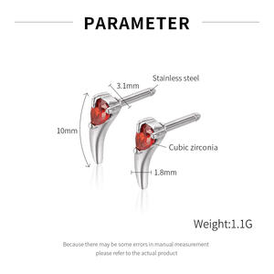 डेन्टी कस्टम इयररिंग स्टेनलेस स्टील गहने पुरुषों के लिए गहने थोक ओम और गंध गहने - Product Image 6