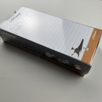 Bloc-notes de bureau de palette en bois carré de logo adapté aux besoins du client